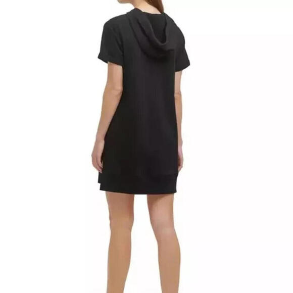 Calvin Klein Performance Women's Hooded Sweatshirt Dress, Black, XS - Picture 2 of 3